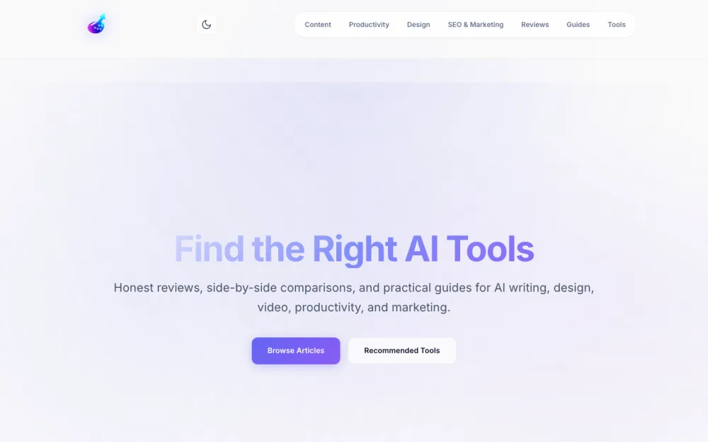 AiPivotGuide website built with Foliovo